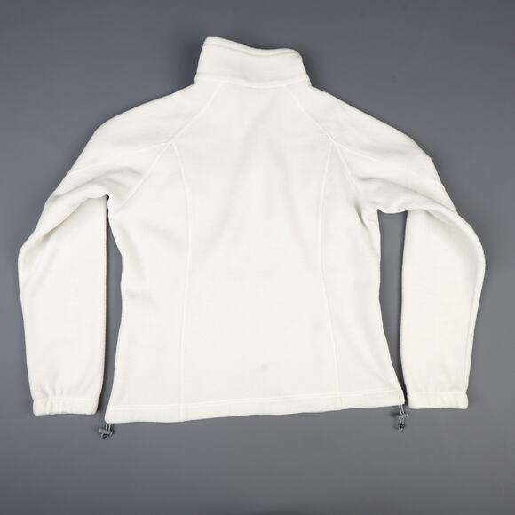 Columbia Womens XL Benton Spring Fleece Full Zip Jacket White *Read* - Picture 3 of 12